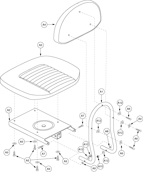 Pride Dart (SC51) - Frame Assemblies - Seat