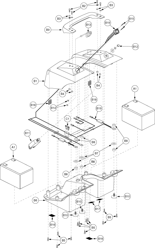 Pride Dash (SC41) - Battery Box