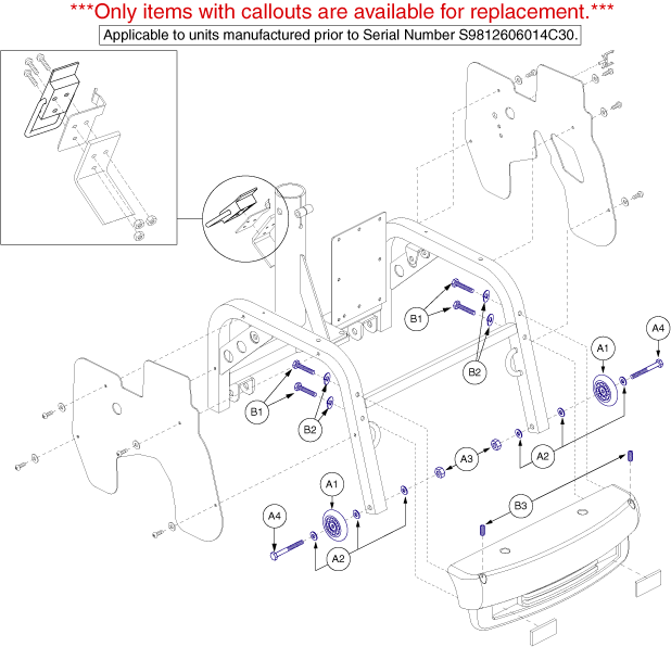 Pride Rear Light Assembly Pride Hurricane (PMV5001) - Frame Assemblies - Rear - S9812606014c30 ...