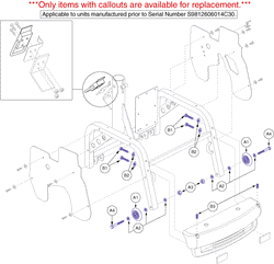 Pride Hurricane (PMV5001) - Frame Assemblies - Rear - S9812606014c30 - Prior