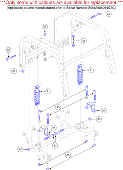 Pride Hurricane (PMV5001) - Frame Assemblies - Trail Arm - S9812606014c30 - Prior