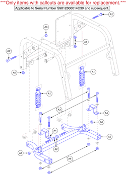 Pride Hurricane (PMV5001) - Frame Assemblies - Trail Arm - S9812606014c30 - Subsequent