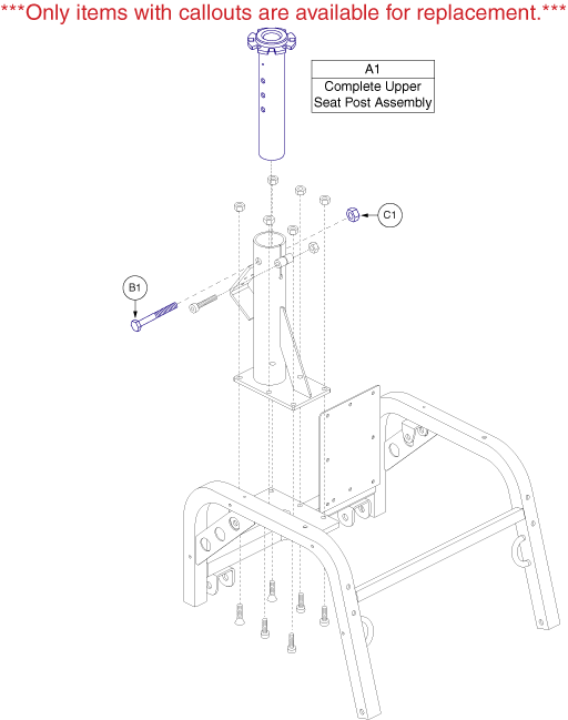 Pride Hurricane (PMV5001) - Frame Assemblies - Seat Post