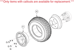 Pride Hurricane (PMV5001) - Wheel Assemblies - Rear - Solid With Brake Hub