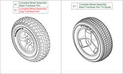 Go-Go Elite Traveller Plus 3-Wheel (SC53) - Wheel Assemblies - Rear