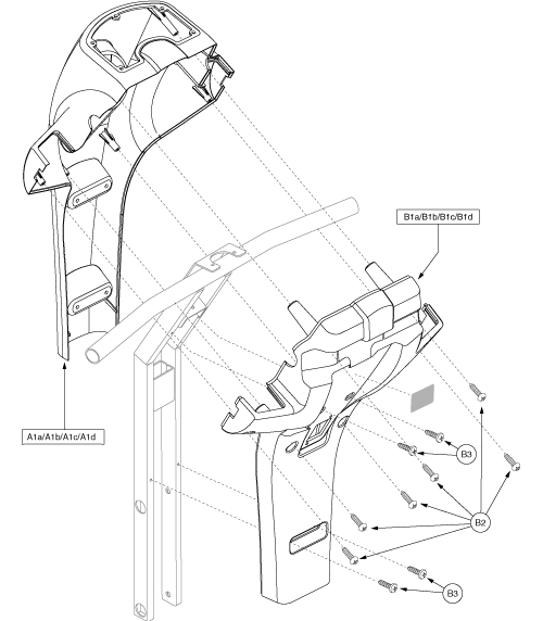 Pride Legend (SC300) - Shroud Assemblies - Tiller - L-43950 - Subsequent