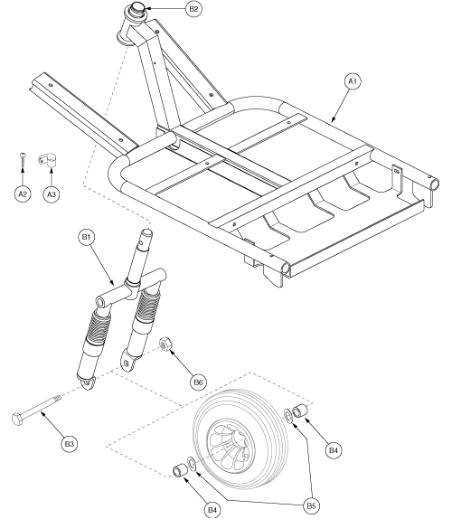 Pride Legend (SC300) - Frame Assemblies - Front - L-43950 - Subsequent