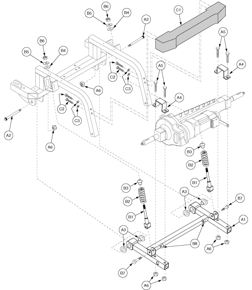 Pride Legend (SC300) - Frame Assemblies - Rear - L-43950 - Subsequent - Trail Arm