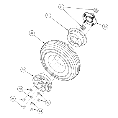 Pride Legend (SC340) - Wheel Assemblies - Front Solid - L-43950 - Subsequent