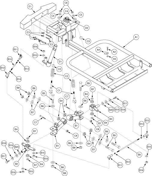 Pride Legend (SC340) - Frame Assemblies - Front - L-43950 - Subsequent