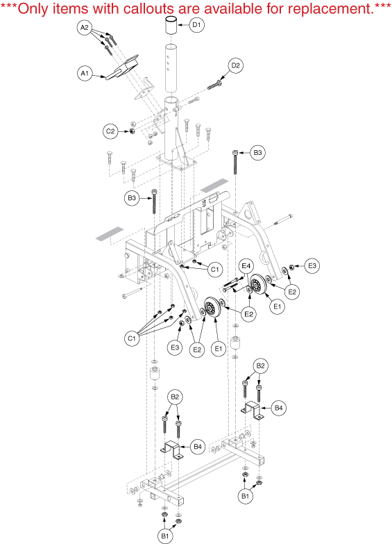 Pride Legend (SC3000) - Frame - Rear - Friction Lock - Isolator Suspension