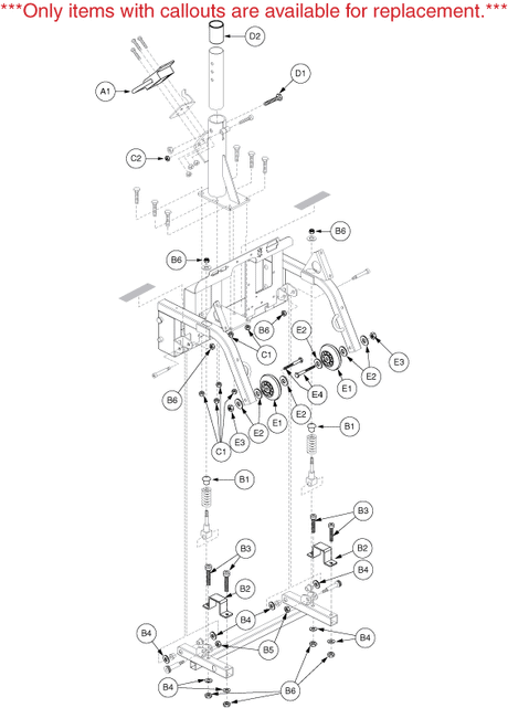 Pride Legend (SC3000) - Frame - Rear - Friction Lock - Spring Suspension