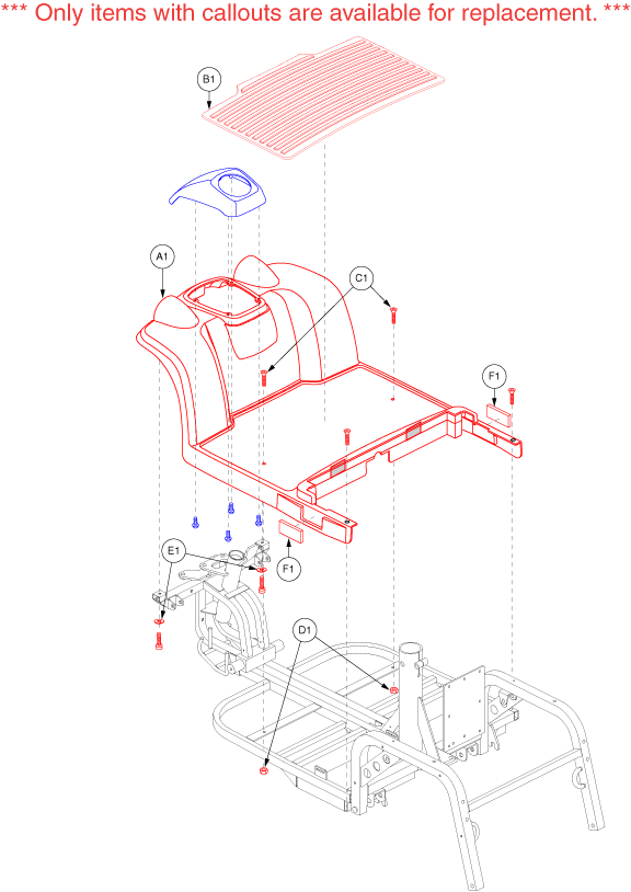 Pride Legend XL (SC3450) - Shroud Assemblies - Front