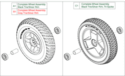 Go-Go Elite Traveller Plus 4-Wheel (SC54) - Wheel Assemblies - Front