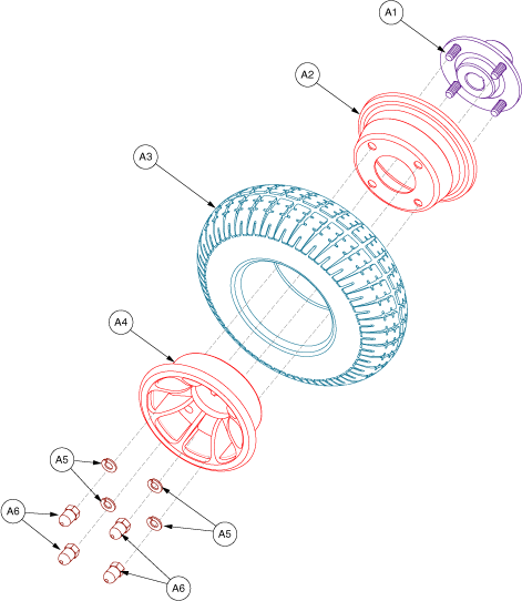 Pride Maxima (SC900) - Wheels - Rear - S5630610001030 - Prior