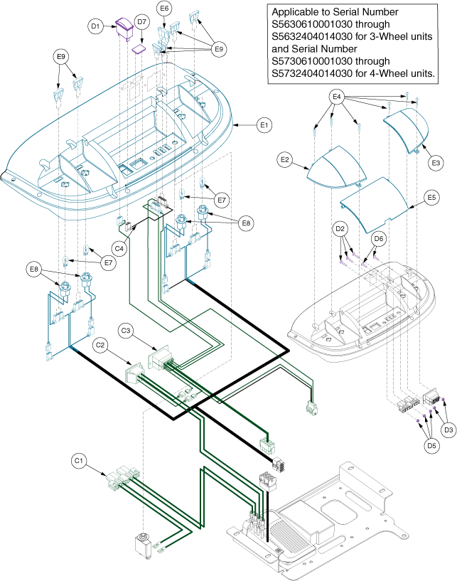 Pride Maxima (SC900) - Controller - S5632404014030 - S5630610001030 - Wiring