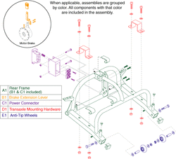 Go-Go Elite Traveller Plus 4-Wheel (SC54) - Frame Assemblies - Rear