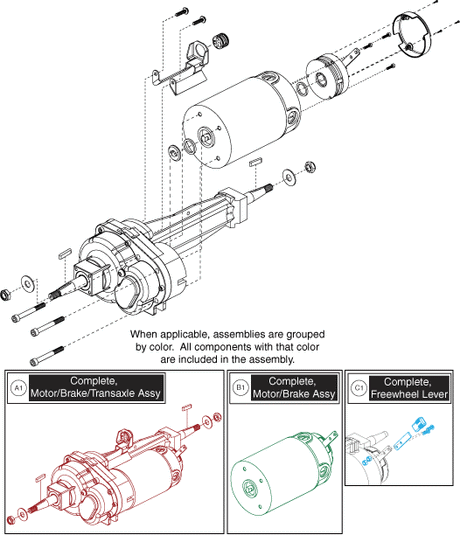 Pride Pursuit Sport 36 Volt (MV714) - Drive Assembly