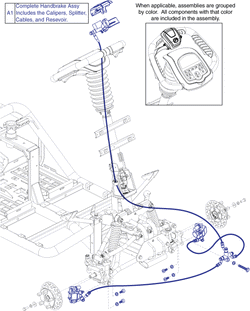 Pride Pursuit Sport 36 Volt (MV714) - Handbrake Assembly