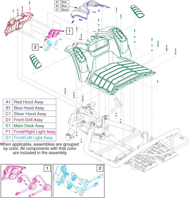 Pride Pursuit XL (SC714) - Shroud Assemblies - Front