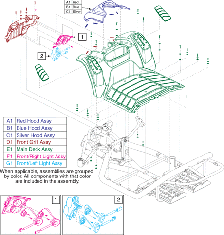 Pride Pursuit XL (SC714) - Shroud Assemblies - Front