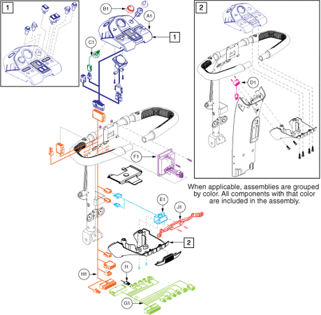 Pride Pursuit XL (SC714) - Console - Models Ending In 1005 Or Prior (5-Wire Cte Throttle)