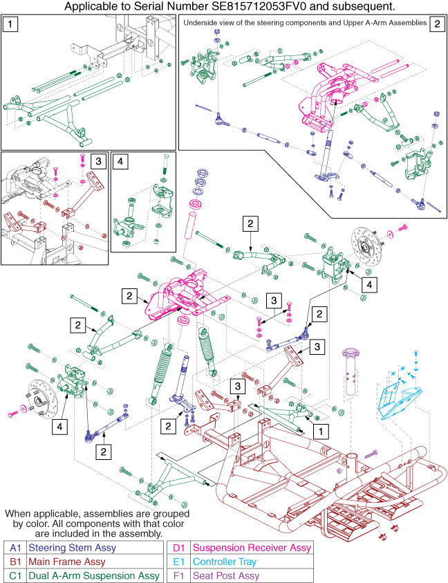 Pride Pursuit XL (SC714) - Frame Assemblies - Main Frame - Se816612338fv0 - Subsequent