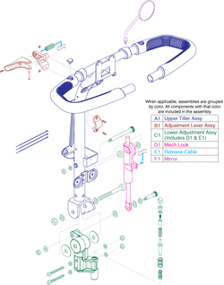 Pride Pursuit XL (SC714) - Frame Assemblies - Tiller