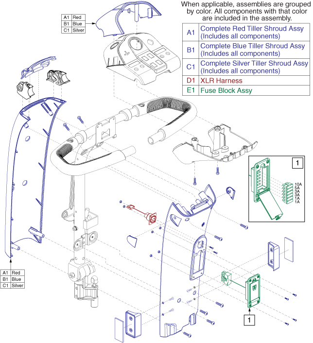 Pride Pursuit XL (SC714) - Shroud Assemblies - Tiller Shrouds