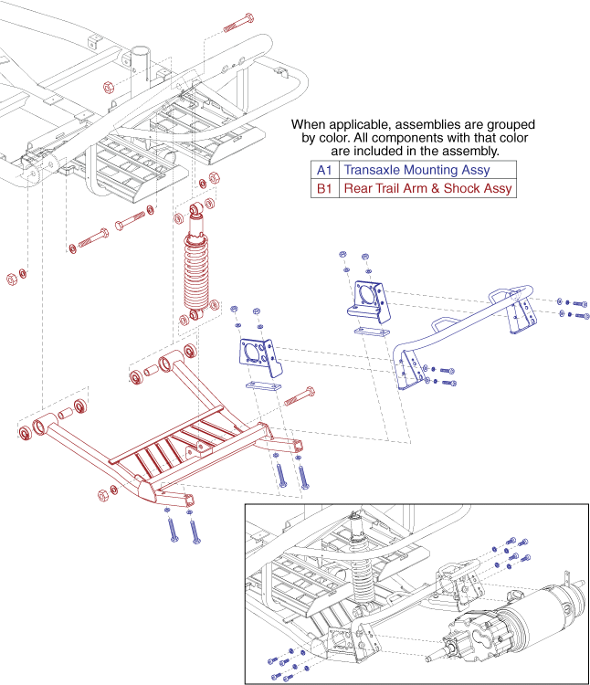 Pride Pursuit XL (SC714) - Frame Assemblies - Trail Arm