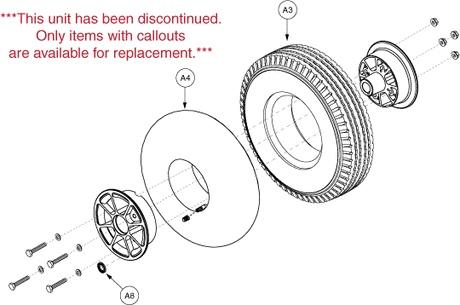 Pride Rally (SC151) - Wheel Rear - Pneumatic