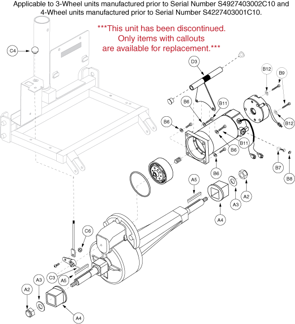 Pride Rally Shopper (SC151SHP) - Drive Assembly