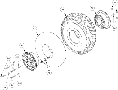 Pride Rally Shopper (SC151SHP) - Wheel Assemblies - Rear