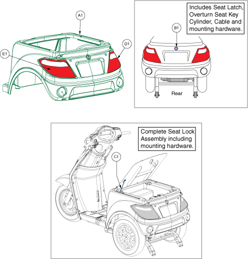 Pride Raptor (R3-1700)  - Shrouds - Rear