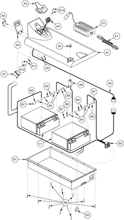 Pride Revo (SC60) - Battery Box Assembly