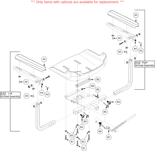 Pride Revo (SC60) - Seat Frame