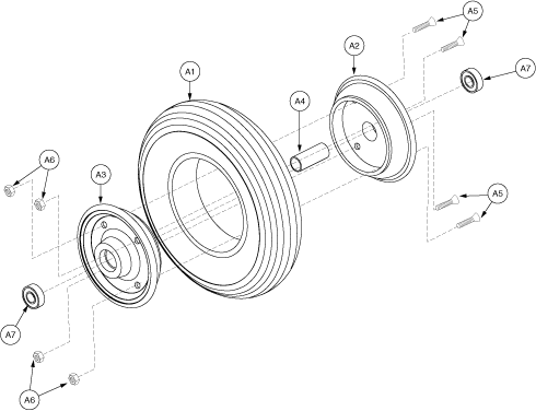 Pride Revo (SC63) - Wheel Assemblies - Front