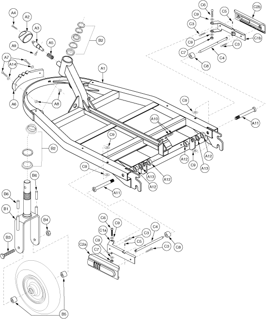 Pride Revo (SC63) - Frame Assemblies - Front