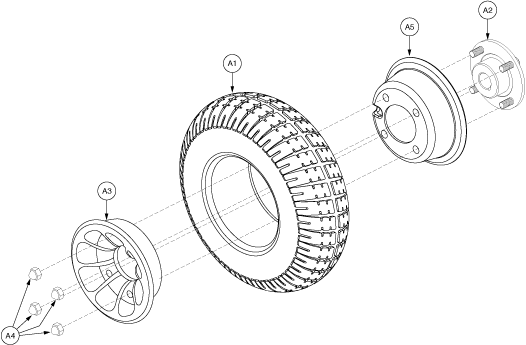 Pride Revo (SC63) - Wheel Assemblies - Rear