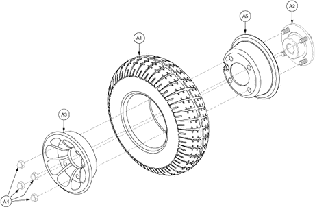 Pride Revo (SC63) - Wheel Assemblies - Rear
