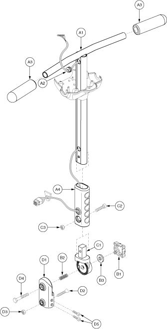 Pride Revo (SC63) - Frame Assemblies - Tiller