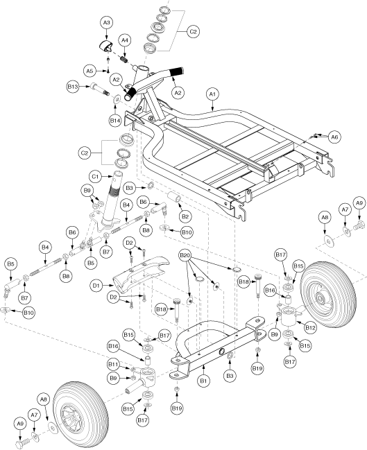 Pride Revo (SC64) - Frame Assemblies - Front