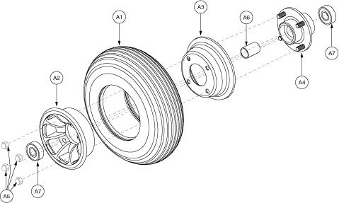 Pride Revo (SC64) - Wheel Assemblies - Front