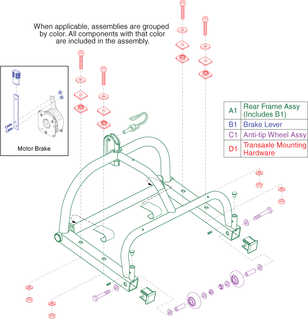 Go-Go ES (S83) - Frame Assemblies - Rear