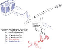 Go-Go ES (S83) - Frame Assemblies - Tiller