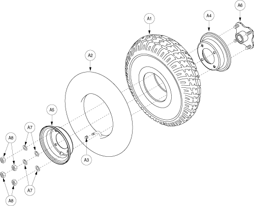 Pride Sidekick (SC200) - Wheel Rear - Pneumatic