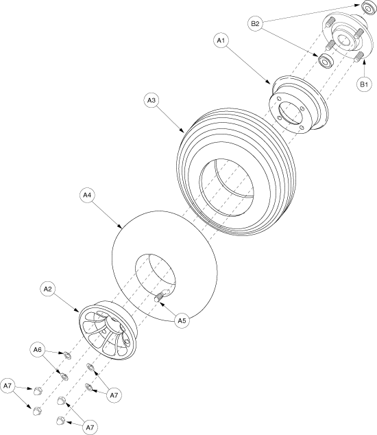 Pride Sidekick (SC200) - Wheel Front - Pneumatic