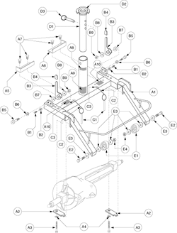 Pride Sidekick (SC200) - Rear Frame - Sk-93800 - Sub