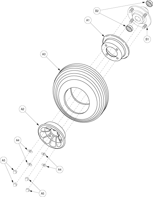 Pride Sidekick (SC200) - Wheel Front - Solid