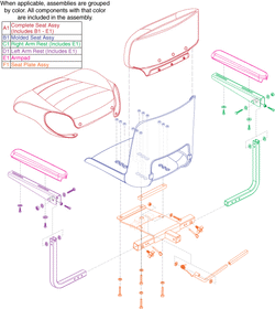 Pride Sonic (SC52) - Frame Assemblies - Seat